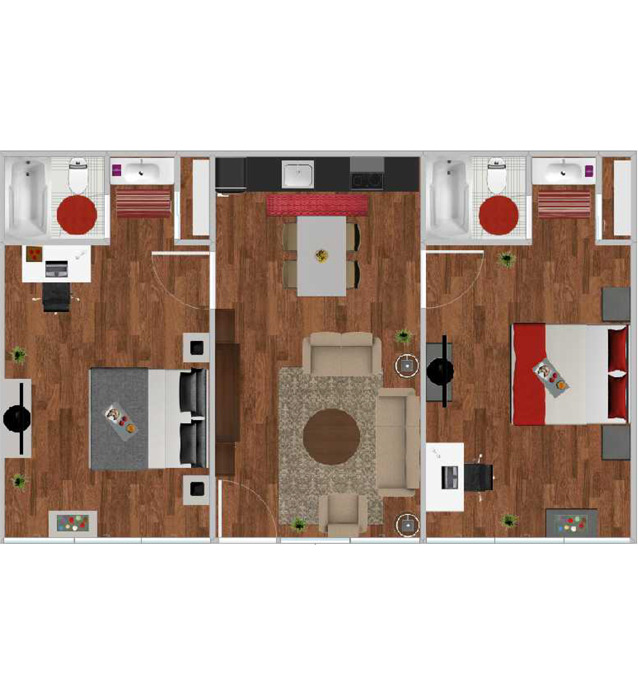 Two Bedroom Floor Plan Image